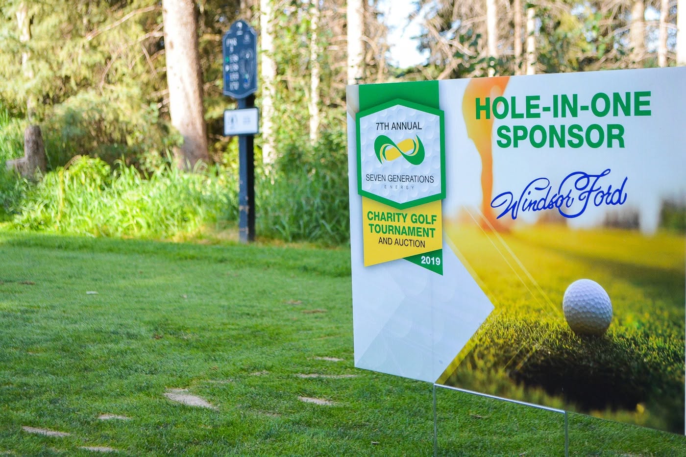 Windsor Ford as the hole-in-one sponsor at the Seven Generations charity golf tournament