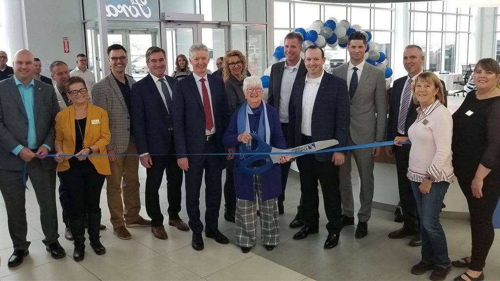 Windsor Ford grand-opening ribbon cutting in the new showroom