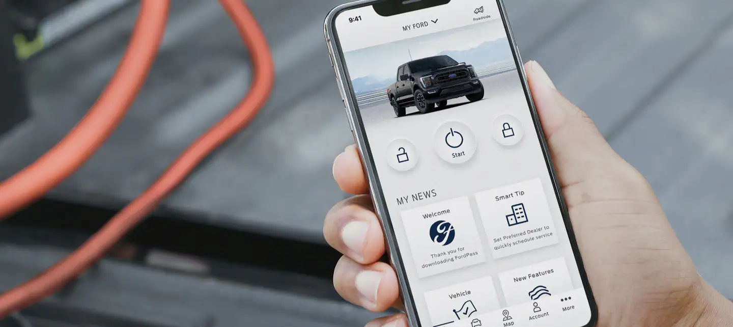 FordPass app shown on a smartphone