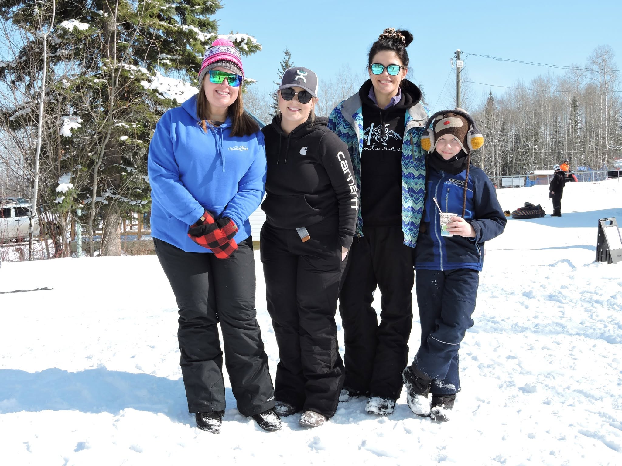 Windsor Ford team members at a winter team day in the snow
