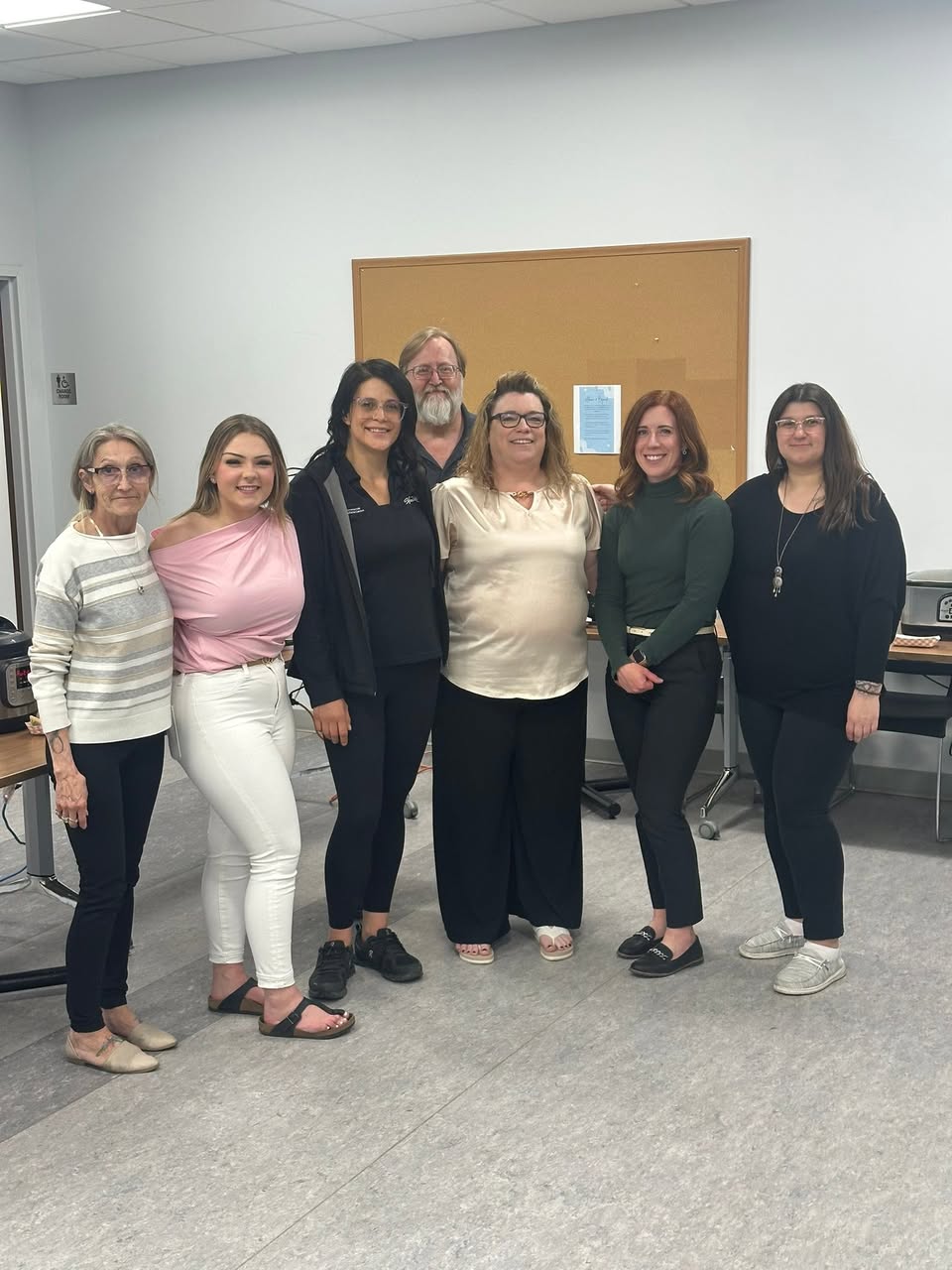 The Windsor Ford team together in the break room