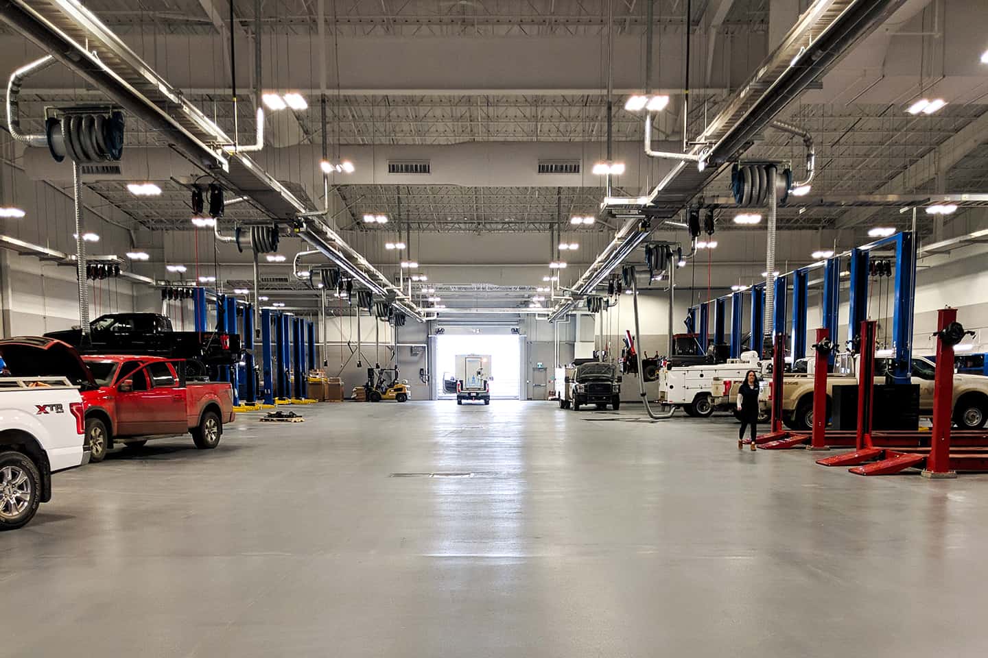 Windsor Ford technicians working the service shop floor